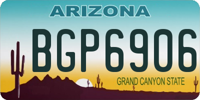 AZ license plate BGP6906
