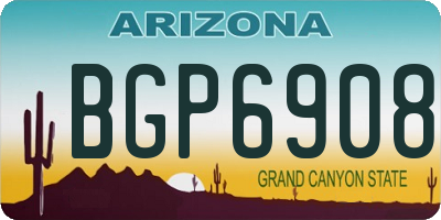 AZ license plate BGP6908