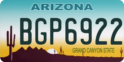 AZ license plate BGP6922