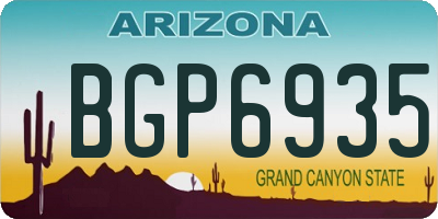 AZ license plate BGP6935