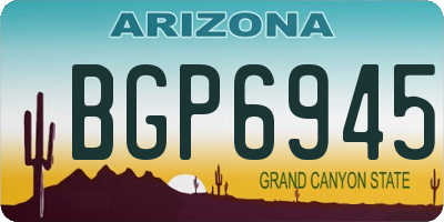 AZ license plate BGP6945