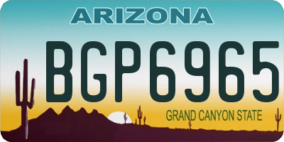 AZ license plate BGP6965