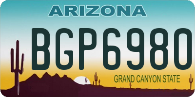 AZ license plate BGP6980