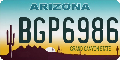 AZ license plate BGP6986