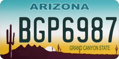 AZ license plate BGP6987