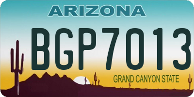 AZ license plate BGP7013