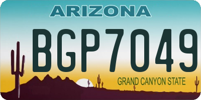 AZ license plate BGP7049