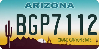 AZ license plate BGP7112