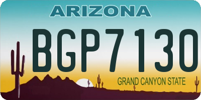 AZ license plate BGP7130