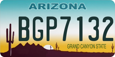 AZ license plate BGP7132
