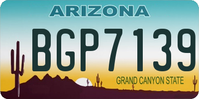 AZ license plate BGP7139