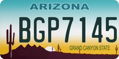 AZ license plate BGP7145