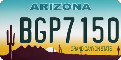 AZ license plate BGP7150
