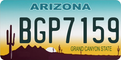 AZ license plate BGP7159