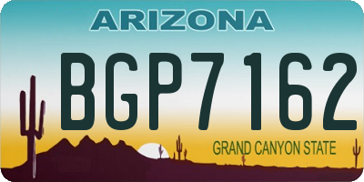 AZ license plate BGP7162