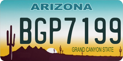 AZ license plate BGP7199