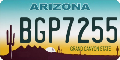 AZ license plate BGP7255