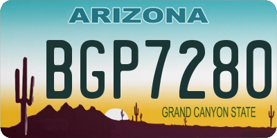 AZ license plate BGP7280