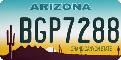 AZ license plate BGP7288