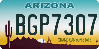 AZ license plate BGP7307