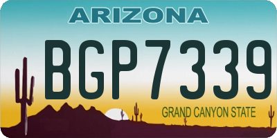 AZ license plate BGP7339