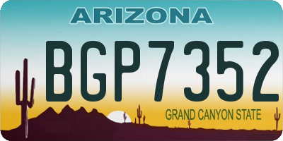 AZ license plate BGP7352