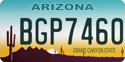 AZ license plate BGP7460