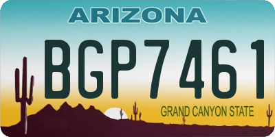 AZ license plate BGP7461