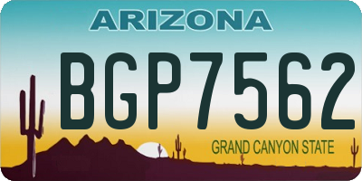 AZ license plate BGP7562