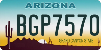 AZ license plate BGP7570