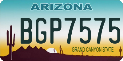 AZ license plate BGP7575
