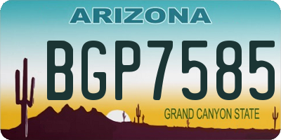 AZ license plate BGP7585