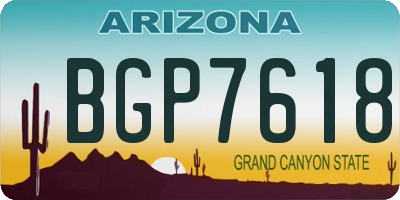 AZ license plate BGP7618
