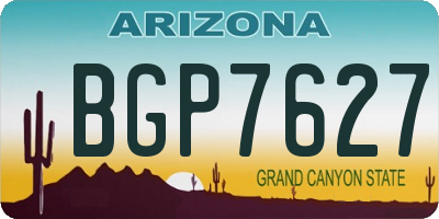AZ license plate BGP7627