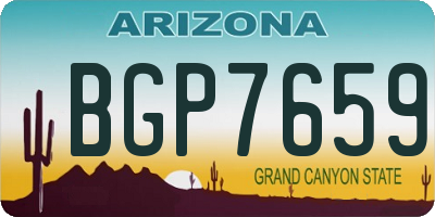 AZ license plate BGP7659