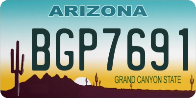 AZ license plate BGP7691