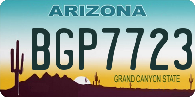 AZ license plate BGP7723