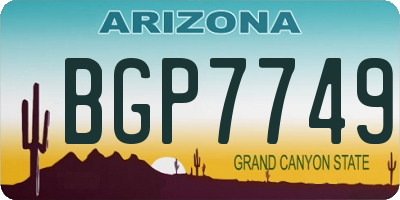 AZ license plate BGP7749