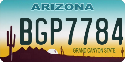 AZ license plate BGP7784