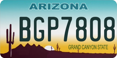 AZ license plate BGP7808