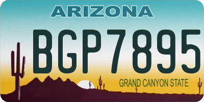 AZ license plate BGP7895