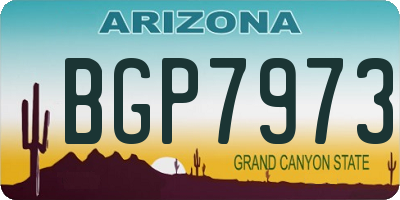 AZ license plate BGP7973