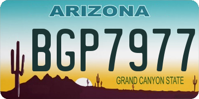 AZ license plate BGP7977