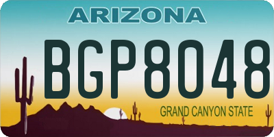AZ license plate BGP8048