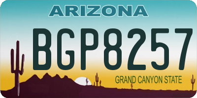 AZ license plate BGP8257