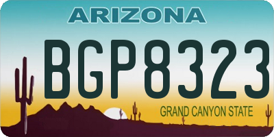 AZ license plate BGP8323