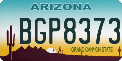 AZ license plate BGP8373