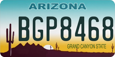 AZ license plate BGP8468