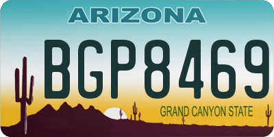 AZ license plate BGP8469
