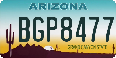 AZ license plate BGP8477